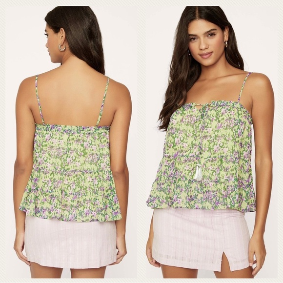 Lost + Wander Tops - Lost + Wander Women's Matisse's Dream Mini Dress In Purple Yellow Multi S M L